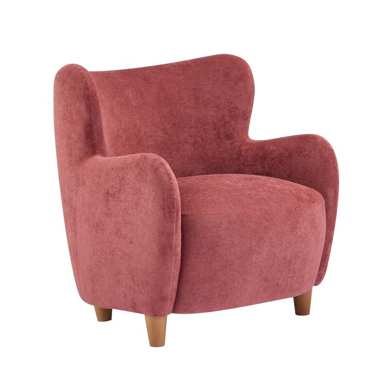 Roomfitters Lucia Wingback Armchair, Cozy Modern Accent Chair for Living Room and Bedroom
