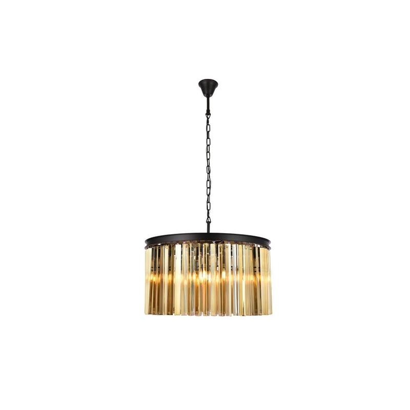 Royce Edge 8-Light Matte Black Chandelier