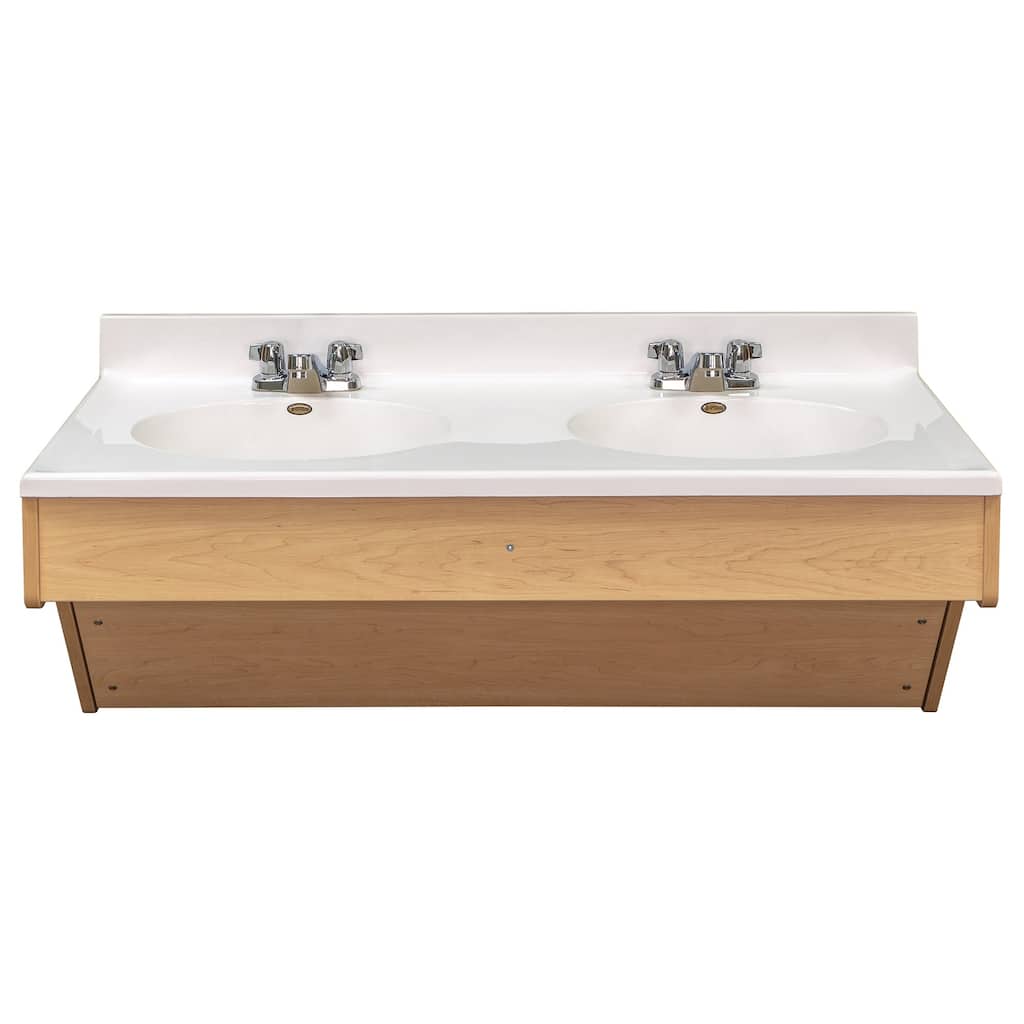 Tot Mate Double Laminate Wall Vanity - 49" x 21" x 21.5"; Unassembled