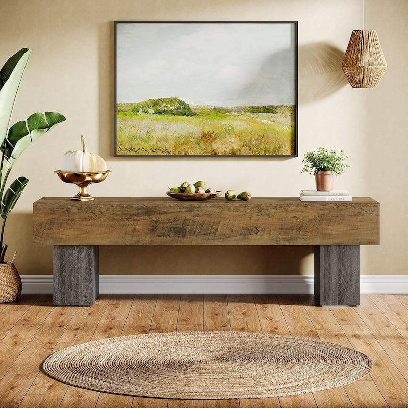 63" TV Stand, Low TV Console Table for 55/60/65 Inches