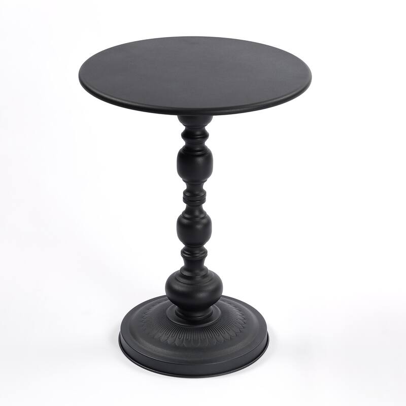 Vintage Metal Round Coffee Table Small Side Table Sofa Bedside Nightstand for Living Room Bedroom