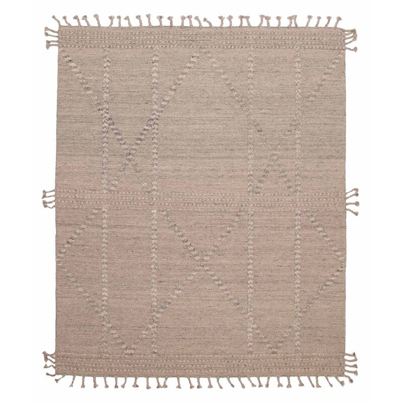 ECARPETGALLERY Hand-knotted Tangier Light Grey Wool Rug - 8'0 x 10'0 - Light Grey - 8'0 x 10'0