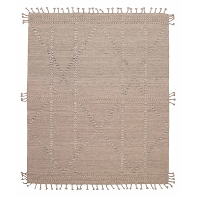 ECARPETGALLERY Hand-knotted Tangier Light Grey Wool Rug - 8'0 x 10'0