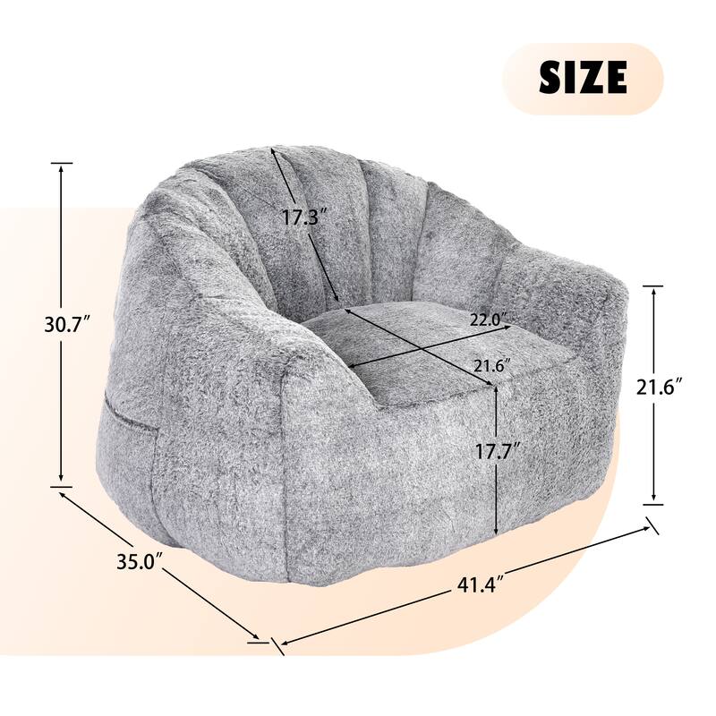 Homy Casa Soft Bean Bag Sofa Chair for Living Room Comfort