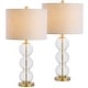 preview thumbnail 60 of 63, JONATHAN Y Ella 27" Glass Triple-Sphere LED Table Lamp, Mercury Silver/Chrome (Set of 2)