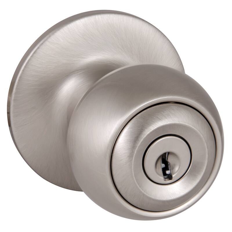 Design House Ball Keyed Entry Door Knob Satin Nickel