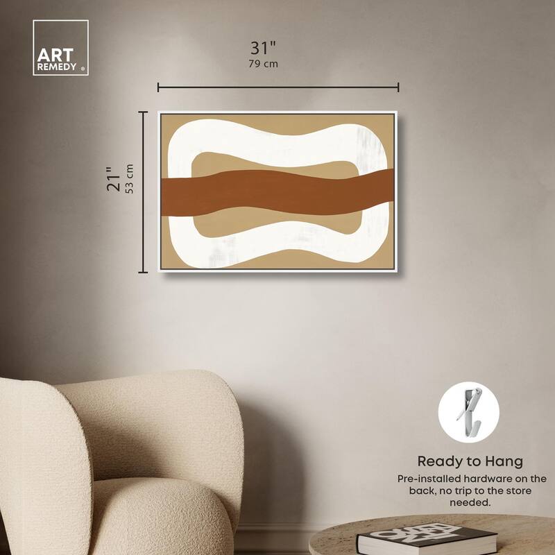 Minimal Wavy I Canvas by Art Remedy