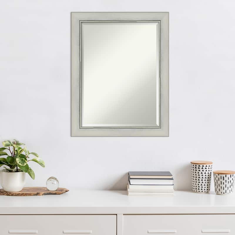 Beveled Wall Mirror - Flair Polished Nickel Frame