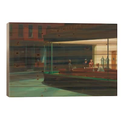 Nighthawks, 1942 Print On Wood by Edward Hopper - Multi-Color