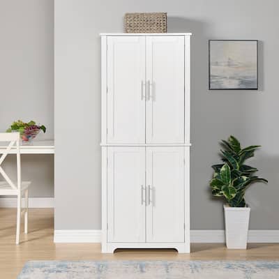 Freestanding Storage Cupboard with Doors and Open Shelves Cabinet Buffet/Sideboard
