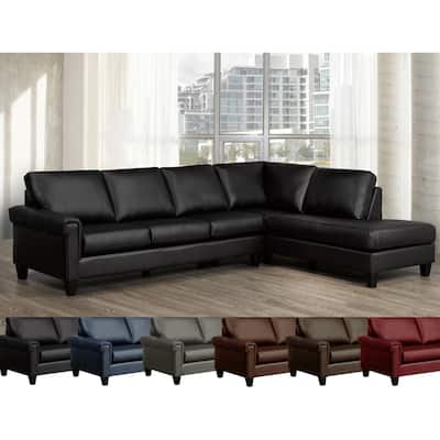Brooke Top-grain Italian Leather Sectional Sofa