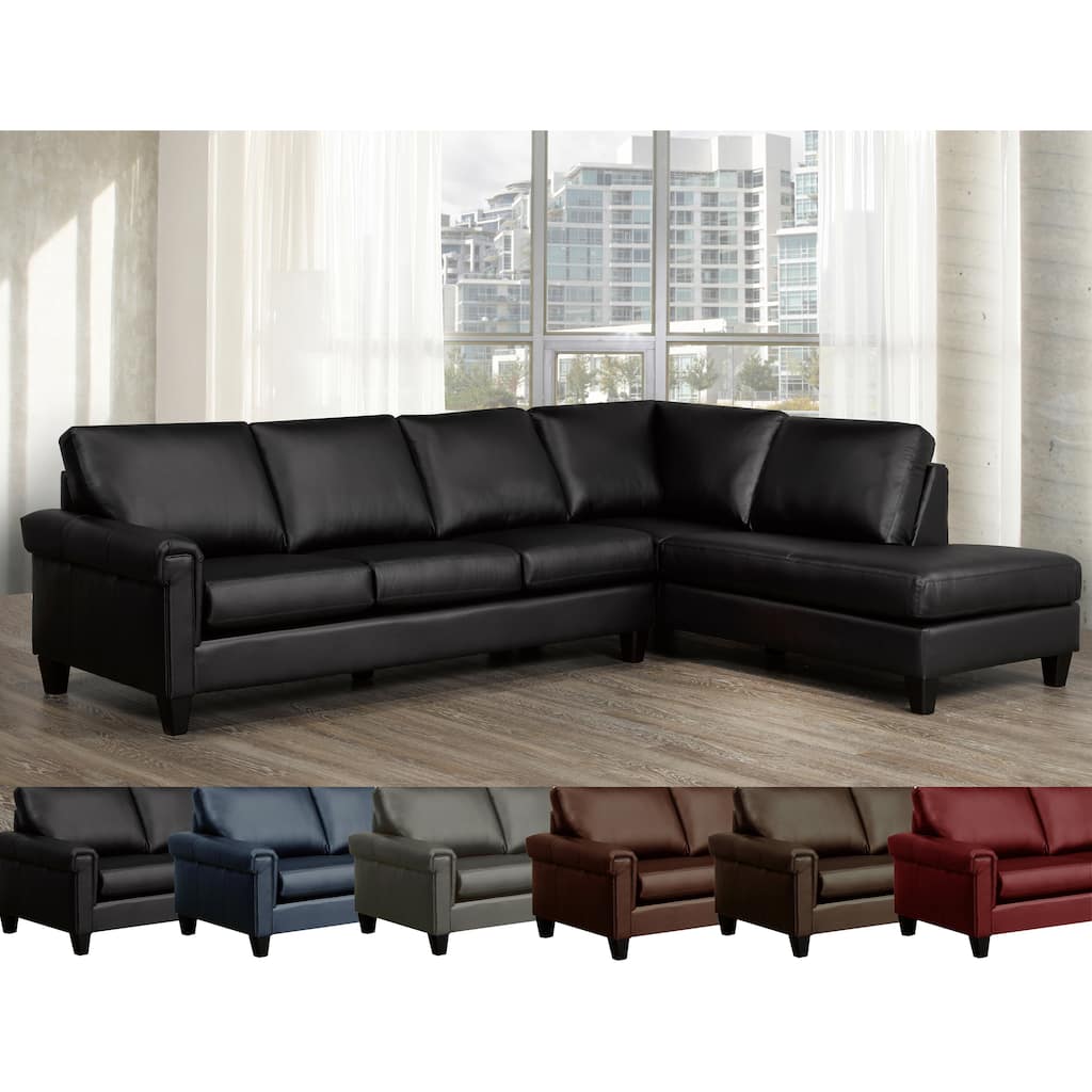 Brooke Top-grain Italian Leather Sectional Sofa