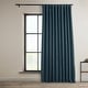 preview thumbnail 39 of 160, Exclusive Fabrics Textured Faux Linen Extra Wide Room Darkening Curtains for Bedroom & Living Room Curtains (1 Panel) 100 X 108 - Story Blue