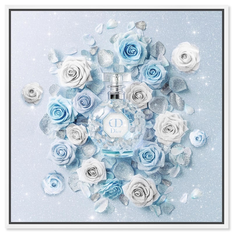 Sparkling Floral Perfume II Canvas by Art Remedy - White - 12" x 12"