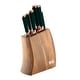 preview thumbnail 3 of 3, 7-Piece Knife Set w/ Wooden Stand, Emerald Collection