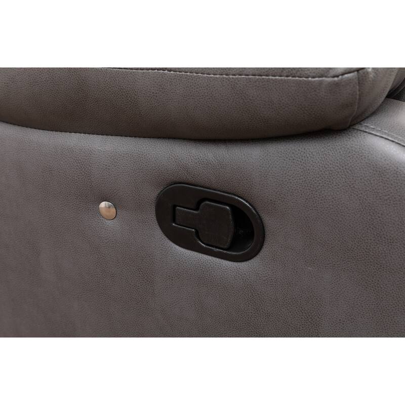 Donivi LED Faux Leather Reclining Sectional With Speakers