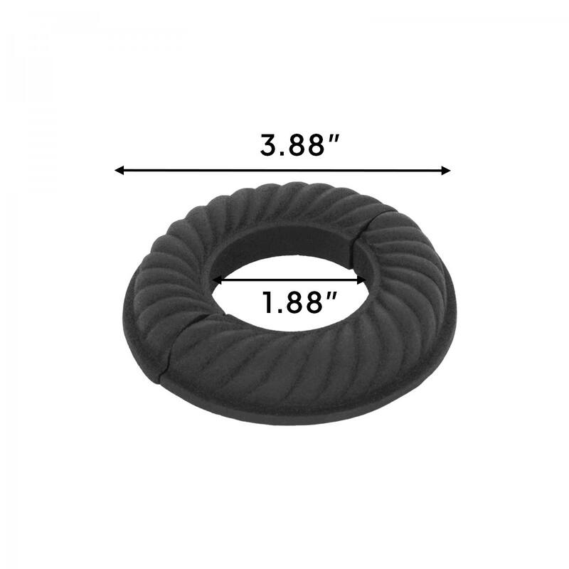 Black Aluminum Radiator Flange Le Cruller Style 1.5" (IPS) 1.88" ID - 3.88" OD Renovators Supply