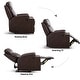 preview thumbnail 6 of 31, Manual Recliner Massage and Heating Chair Sofa with 2 Cup Holders Breathable Fabric