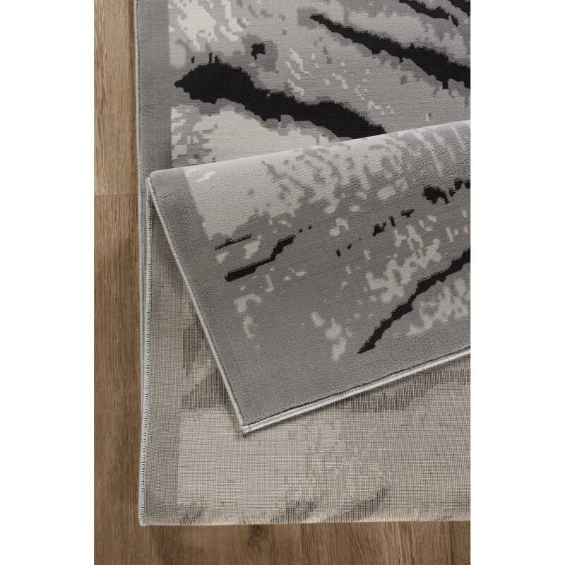Gray 7 ft. 10 in. x 10 ft. 3 in. Luxury Area Rug, 0.43 Pile Height – Sophisticated Warmth for Any Room - 6' x 7'
