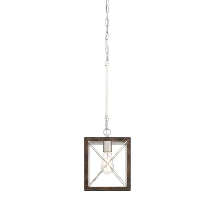 Acroma 1-light Farmhouse Rustic Rectangle Kitchen Island Pendant Light - 8 inches
