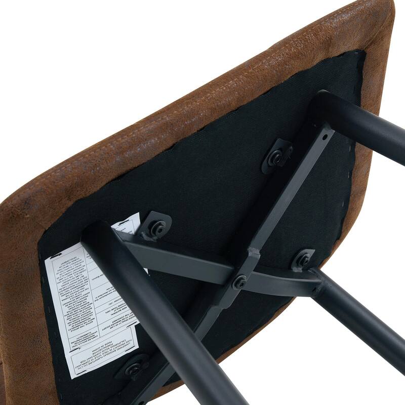 Modern Pu Bar Chair Set-Two Pieces, Stable Comfort.Checkered Design,Metal Legs,Suitable For Placement In Bars