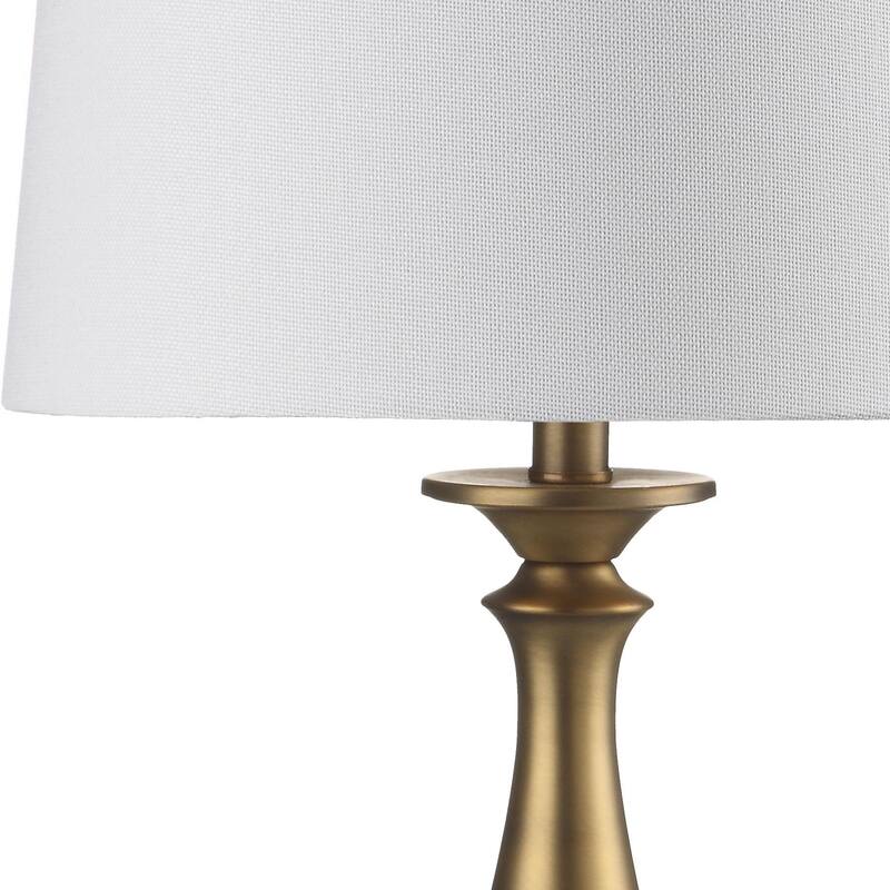 SAFAVIEH Lighting 29-inch Brighton Candlestick Gold Table Lamp (Set of 2)
