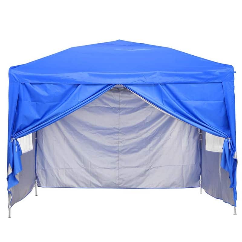10*10 Ft Flat Roof Outdoor Shed with 4 Sides - 118*118*102.36