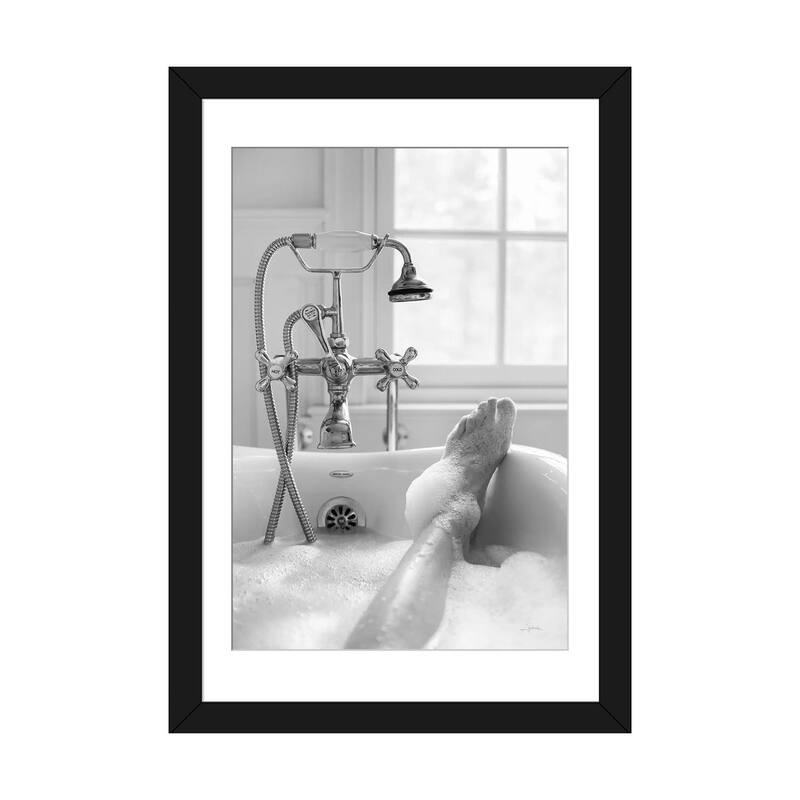 iCanvas "Bubble Bath II" by Aledanda - Black - 32x24x1
