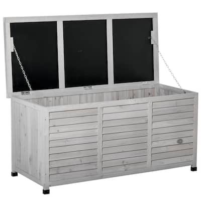 Outsunny 75 Gallon Wooden Deck Box