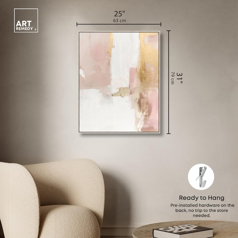 Blush Gold Shimmer I Canvas by Art Remedy