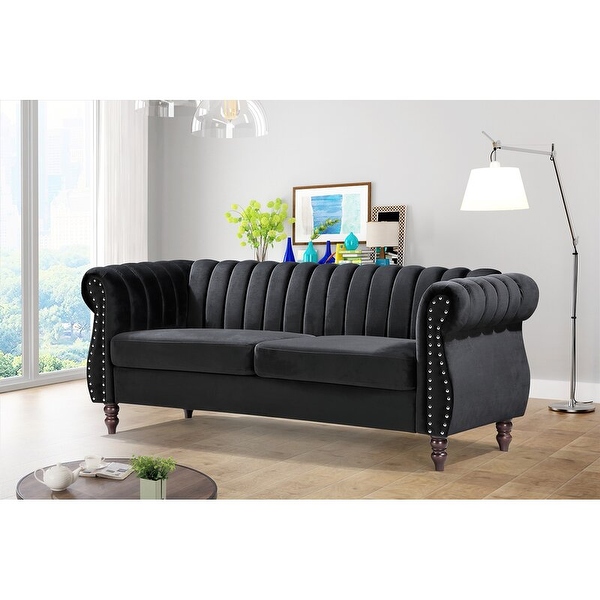 Capri shop velvet chesterfield