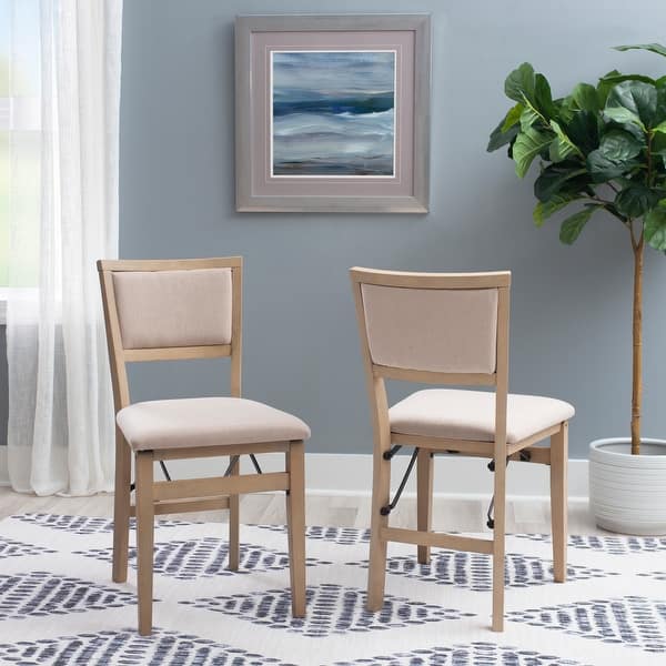 Safavieh Set of 2 Ciara Contemporary/Modern Linen Upholstered Side Chair (Wood Frame)