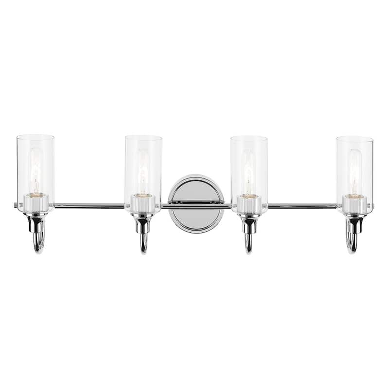 Kichler Lighting Kavi 31.5" 4-Light Vanity Light with Clear Glass in Chrome
