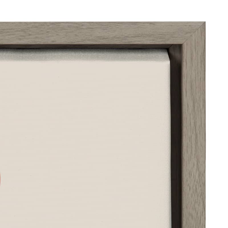 Kate and Laurel Sylvie MCM Mountains Blue Framed Canvas by Rachel Lee