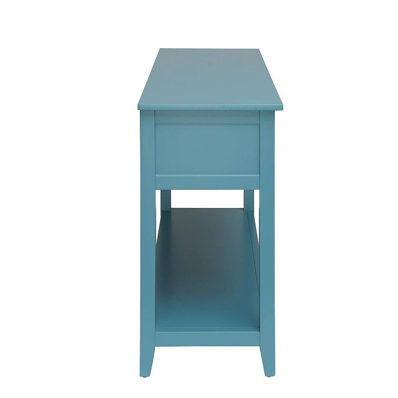 Flavius Console Table with 2 Drawers, Blue