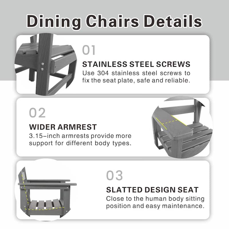 5 Piece Outdoor Furniture Set with 4 Dining Table and Chairs Outdoor Dining Table Outdoor Dining Set for Garden