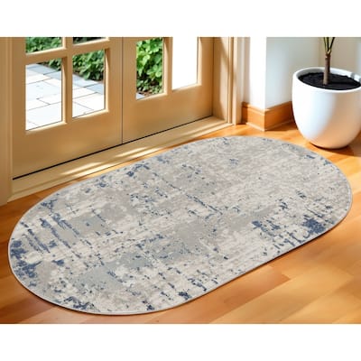 Mebe Power Loomed Abstract Modern Durable Area Rug By HomeRoots - 60' X '36' X '0.32