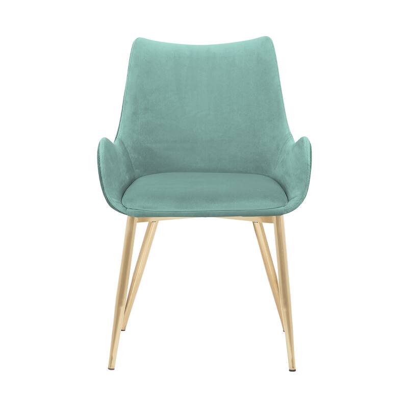 Avery Upholstered Dining Chair with Gold Legs
