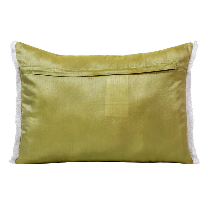 Sevita Hand-Woven Multi Tropical Flip Flops Polyester Throw Pillow, 14" x 20"