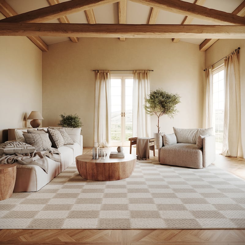 Nuloom Thorenne Checkered Modern Wool Rug