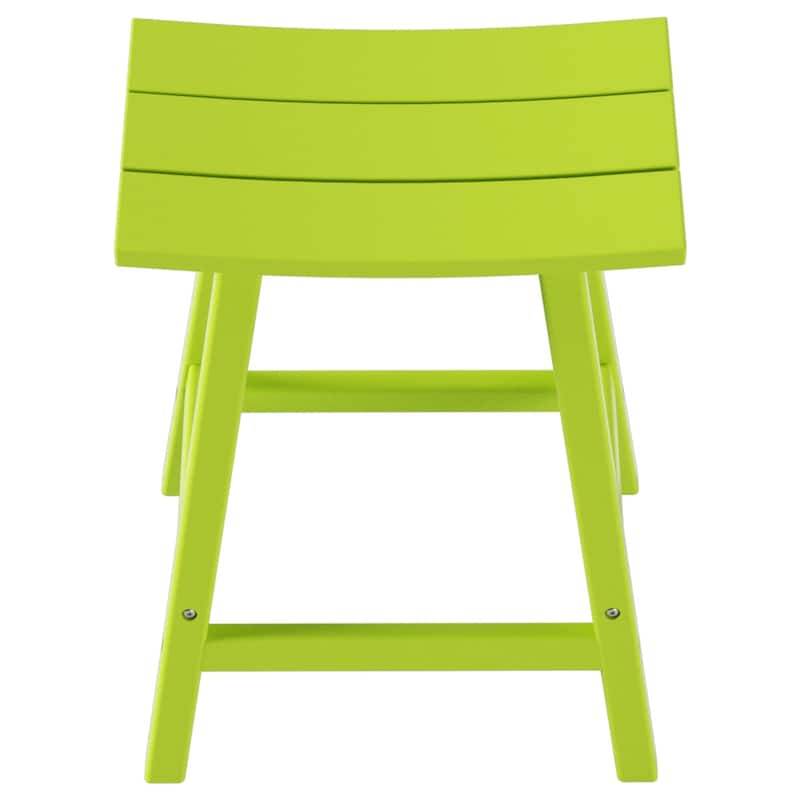 Polytrends Laguna Hdpe All Weather Outdoor Patio 24" Saddle Seat Counter Stool (Set Of 2)