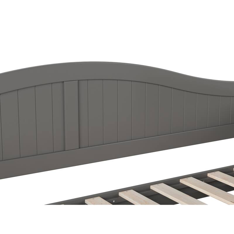 Rustic Grey Daybed - Twin Wood Frame - 78.75" Daybed with Beadboard Design - Cozy Guest Bed