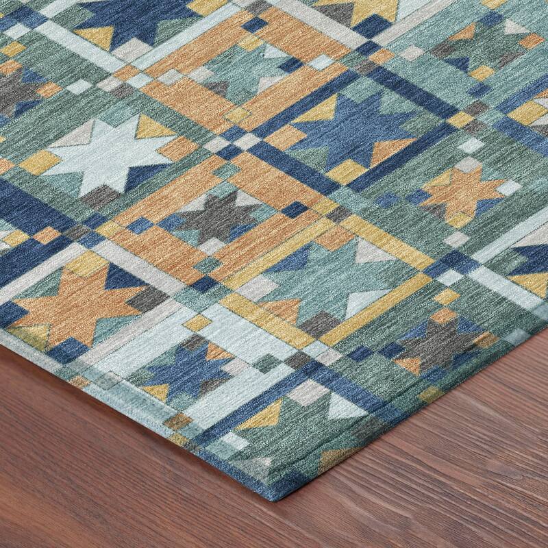 Machine Washable Indoor/ Outdoor Global Goddard Chantille Rug