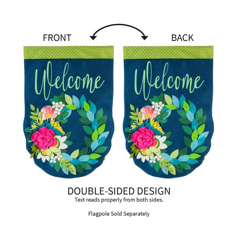 Flower Garden Garden Burlap Flag