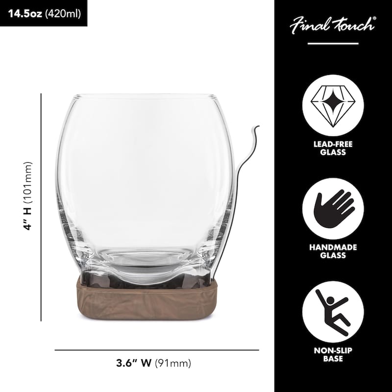 Final Touch Whiskey Cigar Glass - 14.5 oz