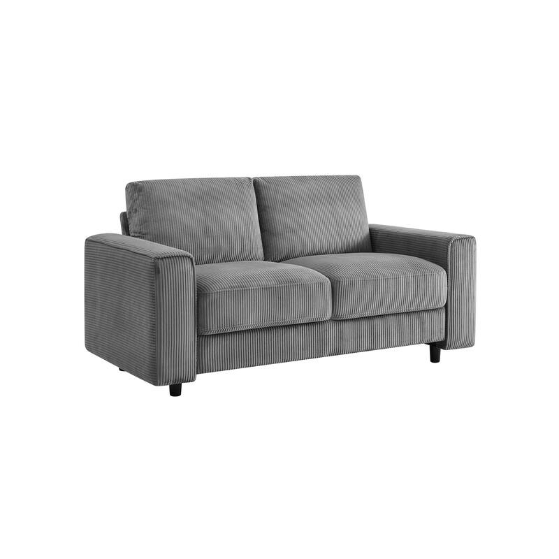 Modern Contemporary Upholstered Corduroy Plush Tufted Loveseat