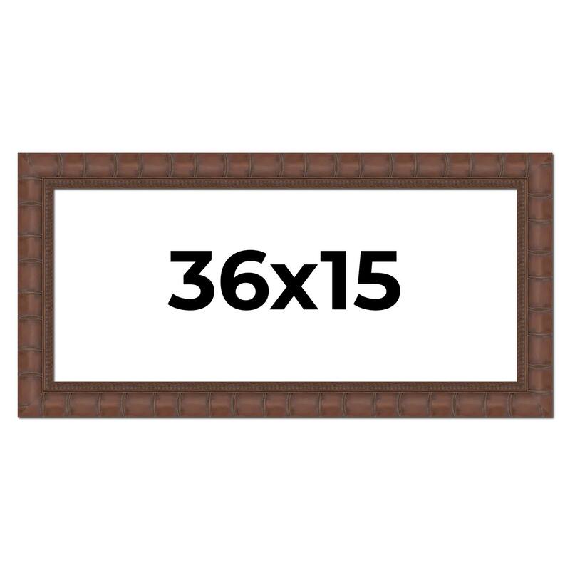 36x15 Frame Pewter Solid Wood Picture Frame Width 1.625 Inches | Interior Frame Depth 0.6875 Inches