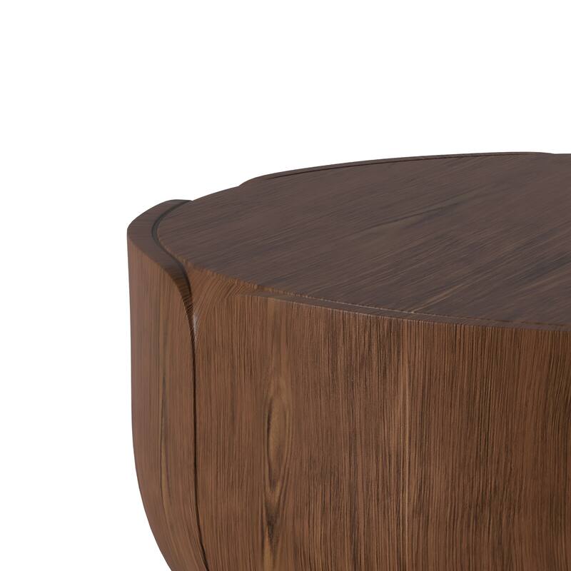 GDFStudio Evandor Tulip-Shaped Magnesium Oxide Coffee Table for Indoor and Outdoor