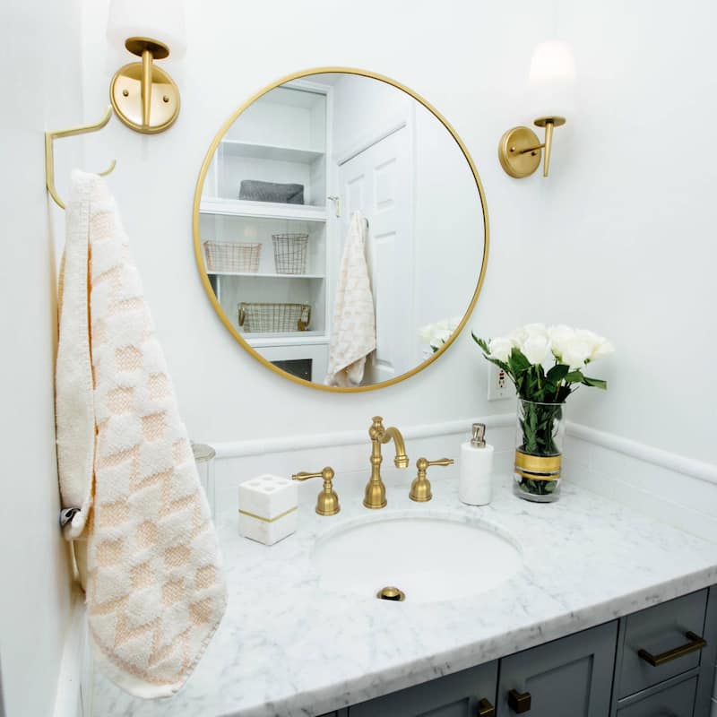 Widespread Two-handle Copper Bathroom Faucet