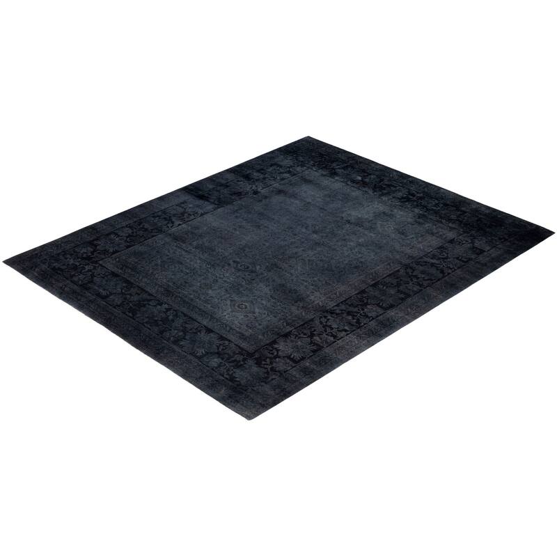Overdyed One-of-a-Kind Hand-Knotted Area Rug - Black - 8' 3" x 10' 1"